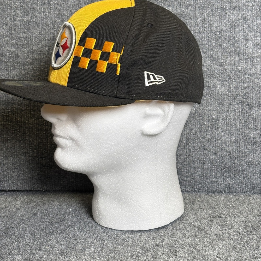 Pittsburgh Steelers Hat Cap Fitted Mens 7 3/4 Black Yellow NFL Football New Era - Picture 3 of 10